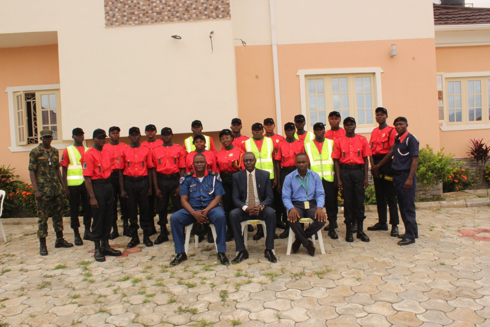 Eagle Sweep security personnel on parade